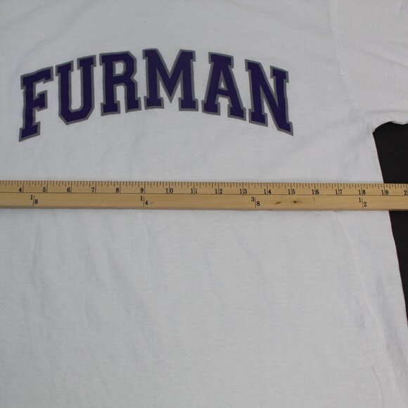 Furman University Champion Adult Tshirt White Size Medium - Picture 7 of 9